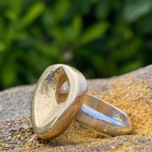 Tava Sterling Silver and Bronze Ring. Size K